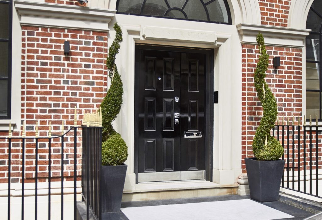 Security entry door in residential home created by Shield Security Door