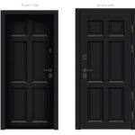Rendering of Embassy series security door for home, public side and secure side