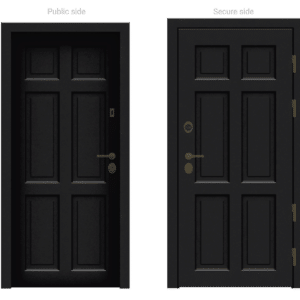 Rendering of Embassy series security door for home, public side and secure side
