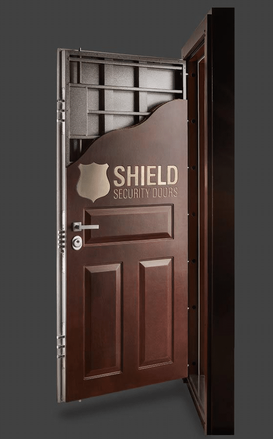 shield security door showing the internal steel core